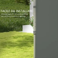 Set 2 Pareti Gazebo 3x3 e 3x6 m in Tessuto Oxford con Porte a Cerniera, 295x195 cm, Grigio Scuro