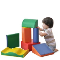 Set 7 Blocchi di Costruzioni Morbide per Bambini da 1-3 Anni per Casa e Scuola, Multicolore