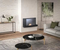 E-STYLO Biocamino da parete moderno, ideale per scaldare e arredare con stile gli ambienti domestici, 26cm X 90cm H. 50cm