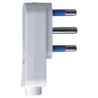 Spina elettrica bianca salvaspazio attacco grande 16 ampere ecova