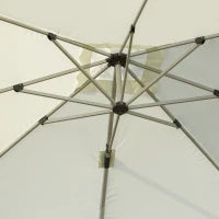 Ombrellone a Sbalzo 3 x 3m con Rotazione 360°, in Alluminio e Poliestere anti UV, per Giardino/Esterni, 2.96×2.96×2.65m, Bianco