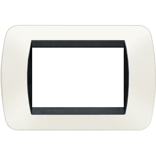 Placca 4 pezzi living light international 3 posti tecnopolimero l4803 *** colore bianco, confezione 1