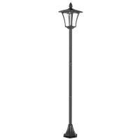 Lampada da Giardino Lampada da Terra Lampione LED da Esterno Energia Solare Impermeabile IP44, 18x18x160 cm, Nero