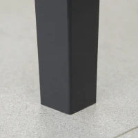 Fioriera da Giardin Rialzata Rettangolare con Foro di Drenaggio in Acciaio Zincato, 100 x 30 x 80 cm, Nero