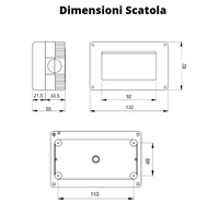 Gewiss scatola parete grigia ip40 4 posti gw27004