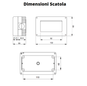 Gewiss scatola parete grigia ip40 4 posti gw27004