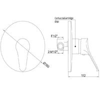 Miscelatore incasso doccia bagno cromato rubinetteria
