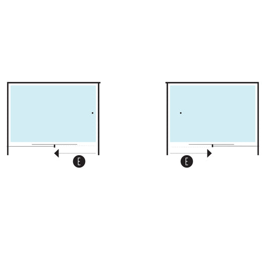 Ogomondo porta scorrevole slide 2 due ante black profilo nero cristallo 6 mm *** misure 96-100xh195 cm, confezione 1