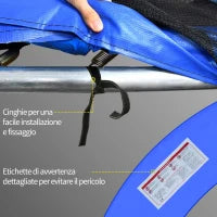 HOMCOM Copertura di Protezione per Trampolino Elastico（Ø366cm）