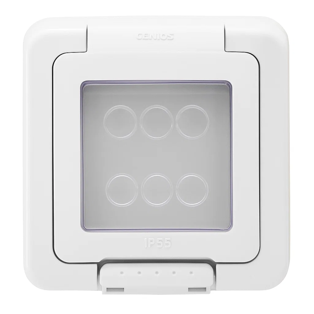 Gewiss 27401 calotta stagna combi per 2 moduli sistema ip55 grigia da parete