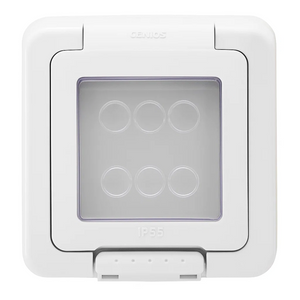 Gewiss 27401 calotta stagna combi per 2 moduli sistema ip55 grigia da parete