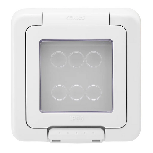 Gewiss 27401 calotta stagna combi per 2 moduli sistema ip55 grigia da parete
