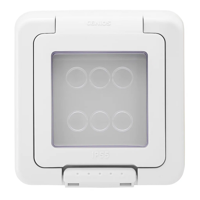 Gewiss 27401 calotta stagna combi per 2 moduli sistema ip55 grigia da parete