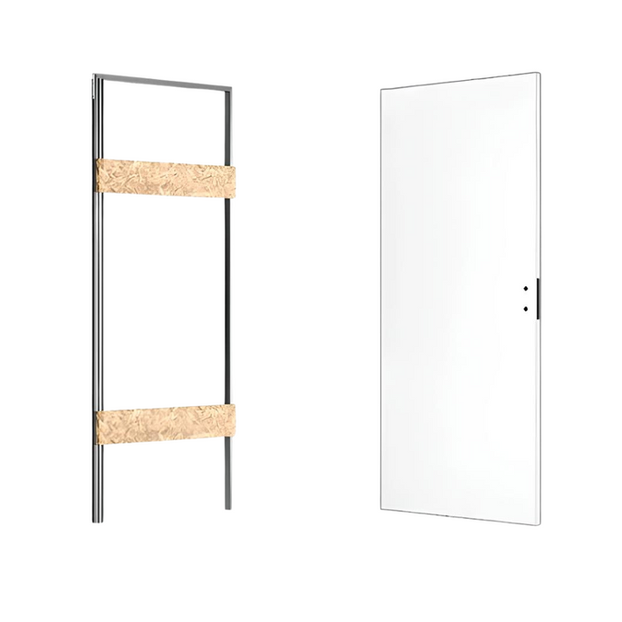 Xreverx ermetika porta battente filo muro reversibile serratura magnetica *** misure 80 x 210 cm, confezione 1