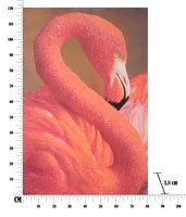Stampa Su Tela Con Applicazioni -A- Flamingo Cm 80X3.8X120