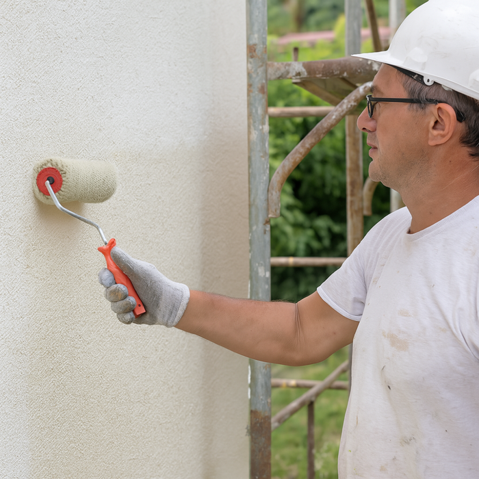 Rullo nylon poliammide verde con manico quarzi pitture minerali superfici ruvide *** misura 24 cm, confezione 1