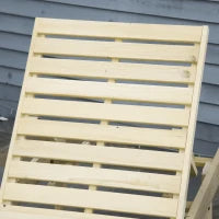 Set di 2 Lettini Prendisole da Giardino in Legno, Pieghevoli e con Schienale Regolabile, 195x59x30 cm