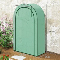 Serra a Parete a 4 Livelli con Porta a Cerniera, in Acciaio e PE, 100x45x160 cm, Verde