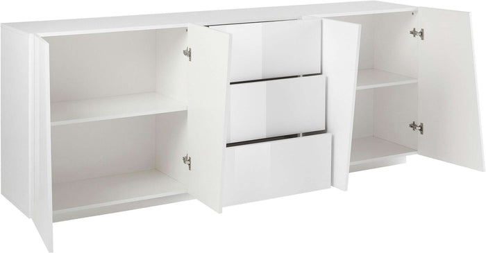 Mobile VEGA L 220 x H 86 x P 43 cm bianco lucido