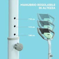 Stepper con Manubrio e Gradino Regolabile e Monitor LCD, in Acciaio e ABS, 48x38x108-118 cm, Verde