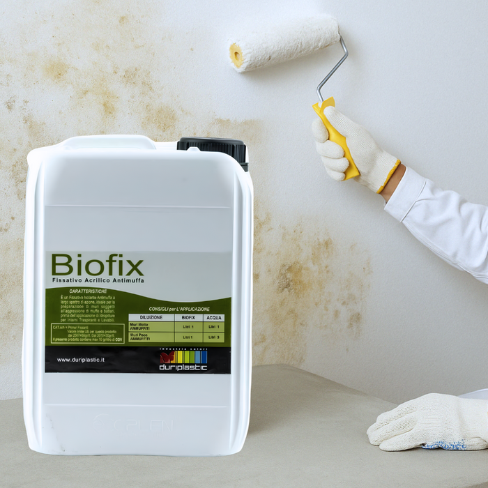Fissativo bonificante sanificante biofix barriera protettiva antimuffa antialga *** formato 5 lt, confezione 1