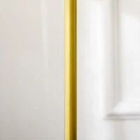 Appendiabiti da Ingresso, Camera da Letto e Soggiorno in Metallo e Marmo, 35x25x152 cm, Oro e Bianco