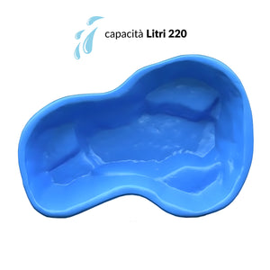 Laghetto da giardino bracciano azzurro litri 220 da 136x100xh34