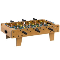 Calcio Balilla per Bambini da 6 Anni, 2 Palloni, 18 Giocatori, 69 x 37 x 24 cm, Legno Naturale