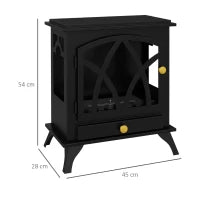 Camino a Bioetanolo da Terra con Bruciatore da 1.2L e Copertura 25㎡, 45x28x54cm, Nero