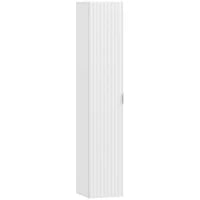 Mobile Bagno Sospeso a Colonna con Ripiani Regolabili e Chiusura Soft Close, 30x31.5x160 cm, Bianco