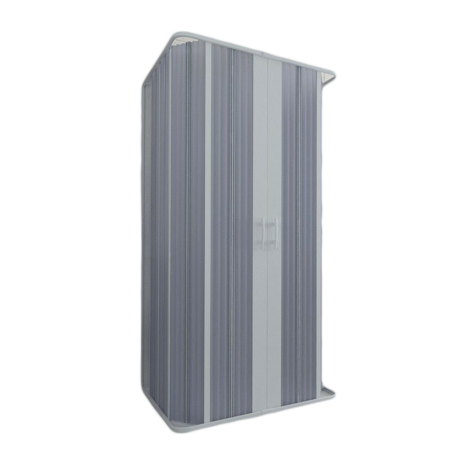 Box Doccia a 3 Lati in PVC 80x90x80CM H185 a soffietto con Apertura Centrale colore Bianco mod. Flex