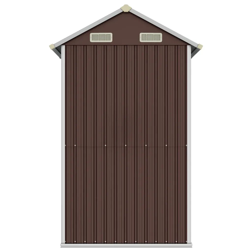 Capanno da Giardino-Casetta da Giardino Marrone 192x152,5x237 cm Acciaio Zincato
