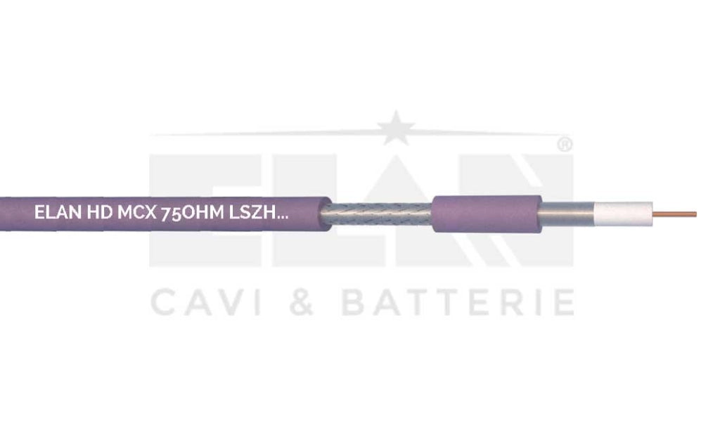 MATASSA CAVO ELAN COASSIALE HD MICROCOAX (MCX) 75 OHM GUAINA LSZH 081491 100MT