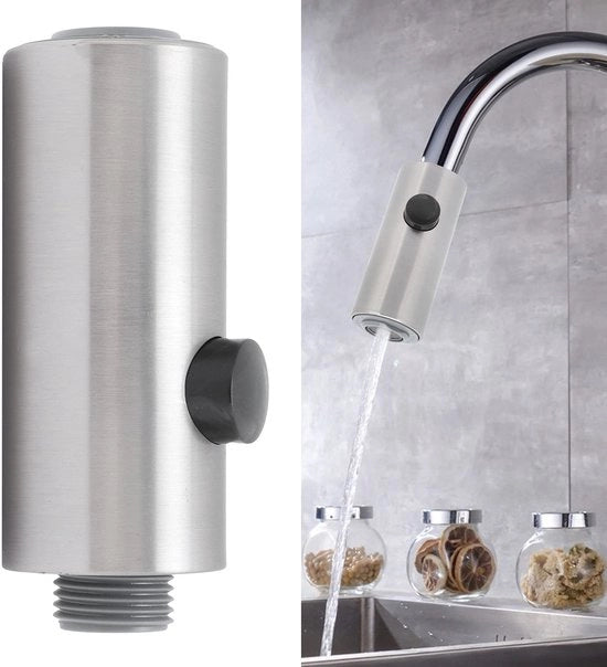 Sproeikop Manuale - Douchekop - Vervangende Maniglia - Materiale ABS - 2 Funzionalità (Acqua/Spuma) - Dimensioni 9x3,5cm