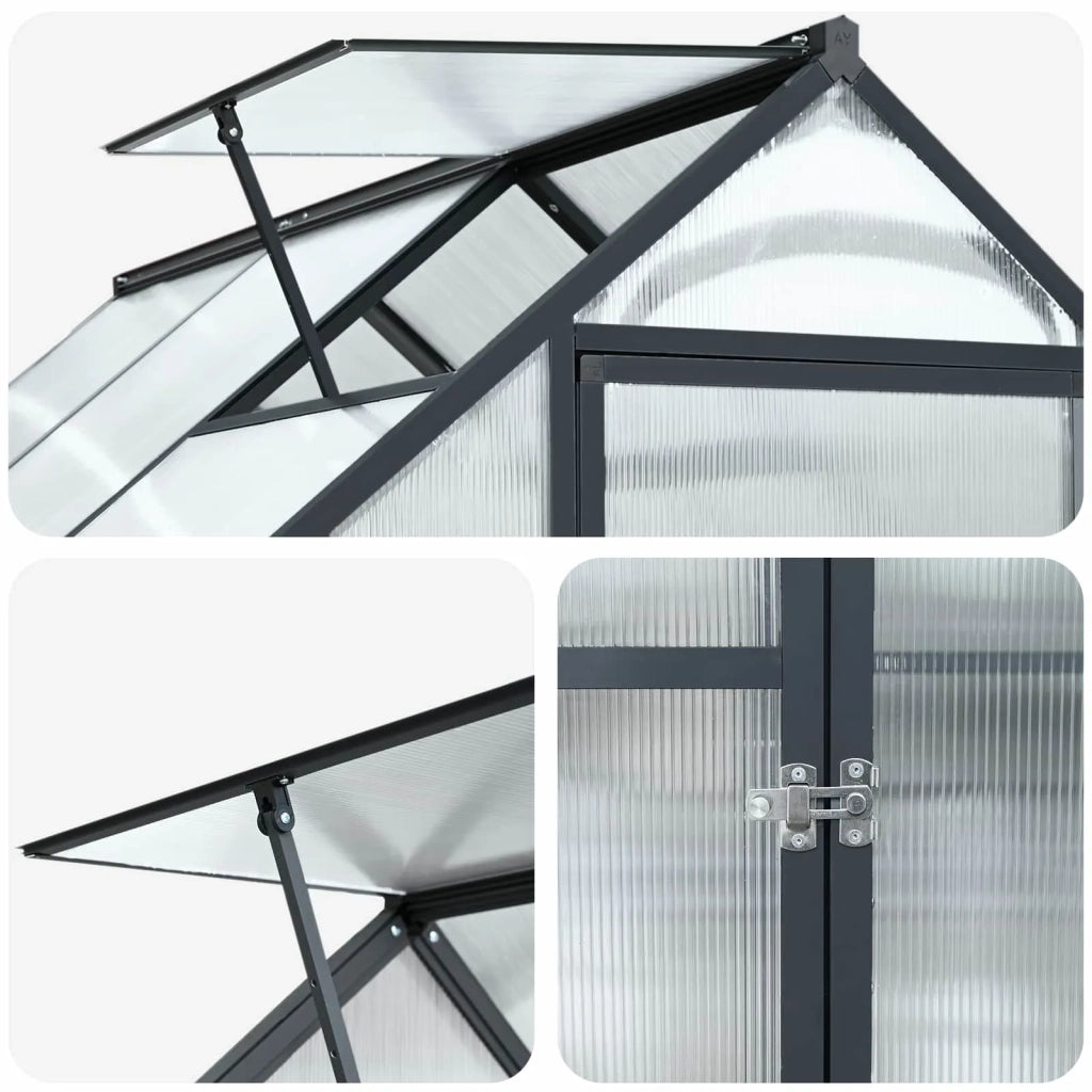 Serra da Giardino con porta Antracite 183,5 x 363,5 x 207 cm 3433044