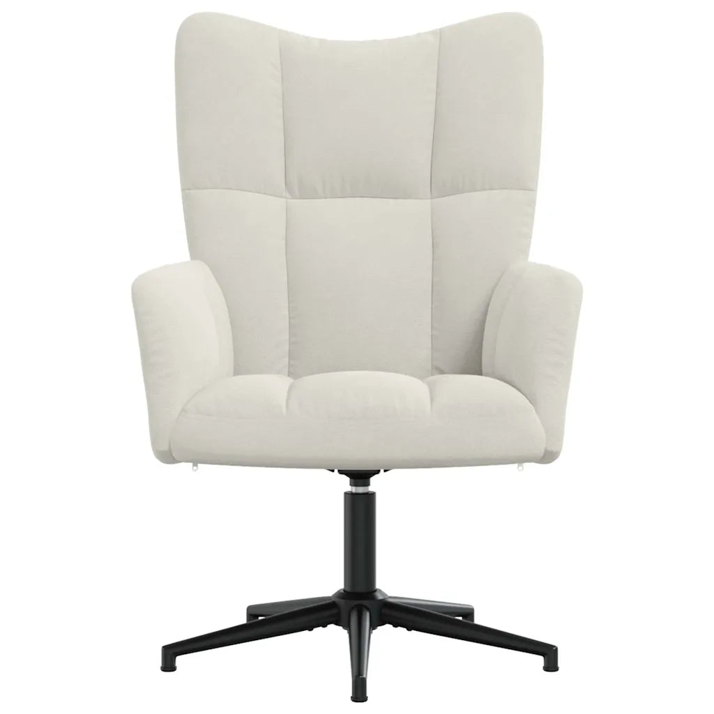 Sedia Relax Bianco Crema Velluto 328104