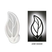 Trade Shop - Applique Foglia A Parete 7 Watt Lampada Abat Jour Luce Fredda Calda Naturale E32 - -bianco Freddo      -