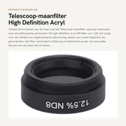 Filtro Telescopio Alta Definizione - Acrilico ND - 1,25 Pollici - Anello di Diametro in Alluminio - Grande Compatibilità - Migliorata Visione - Filtro per Telescopio