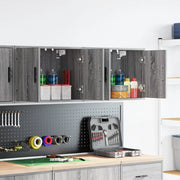 Pensili per Garage 2 pz Grigio Sonoma in Legno Multistrato 860654