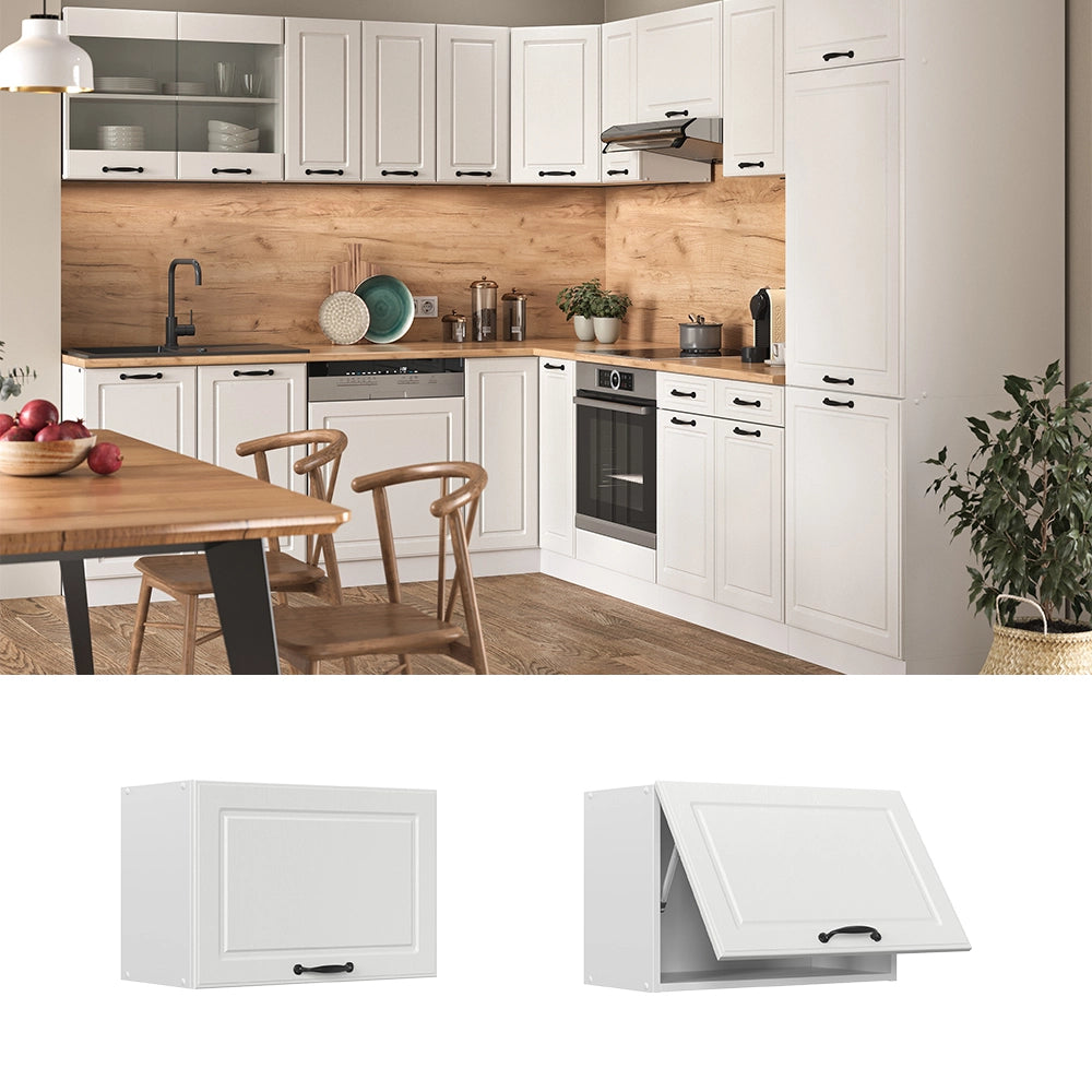 Vicco Pensile da cucina Bianco casa di campagna 60 cm Piatto