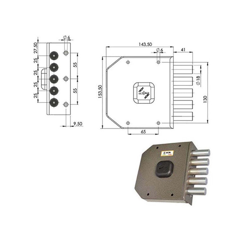 Serratura Sic.Semplice Dx Dm G411 Moia