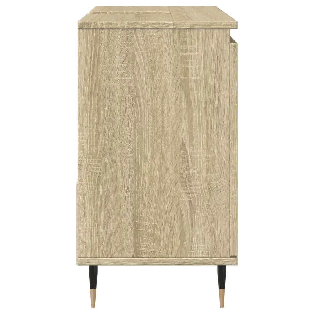 Mobile bagno con vani contenitori 65 x 33 x 60 cm design industriale finitura in legno ingegnerizzato rovere Sonoma 02_0049719