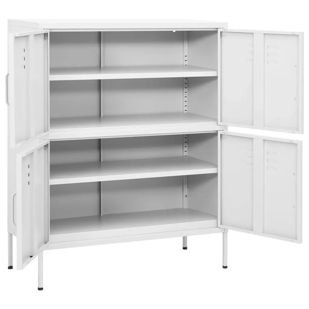 Armadietto Bianco 80x35x101,5 cm in Acciaio 336143