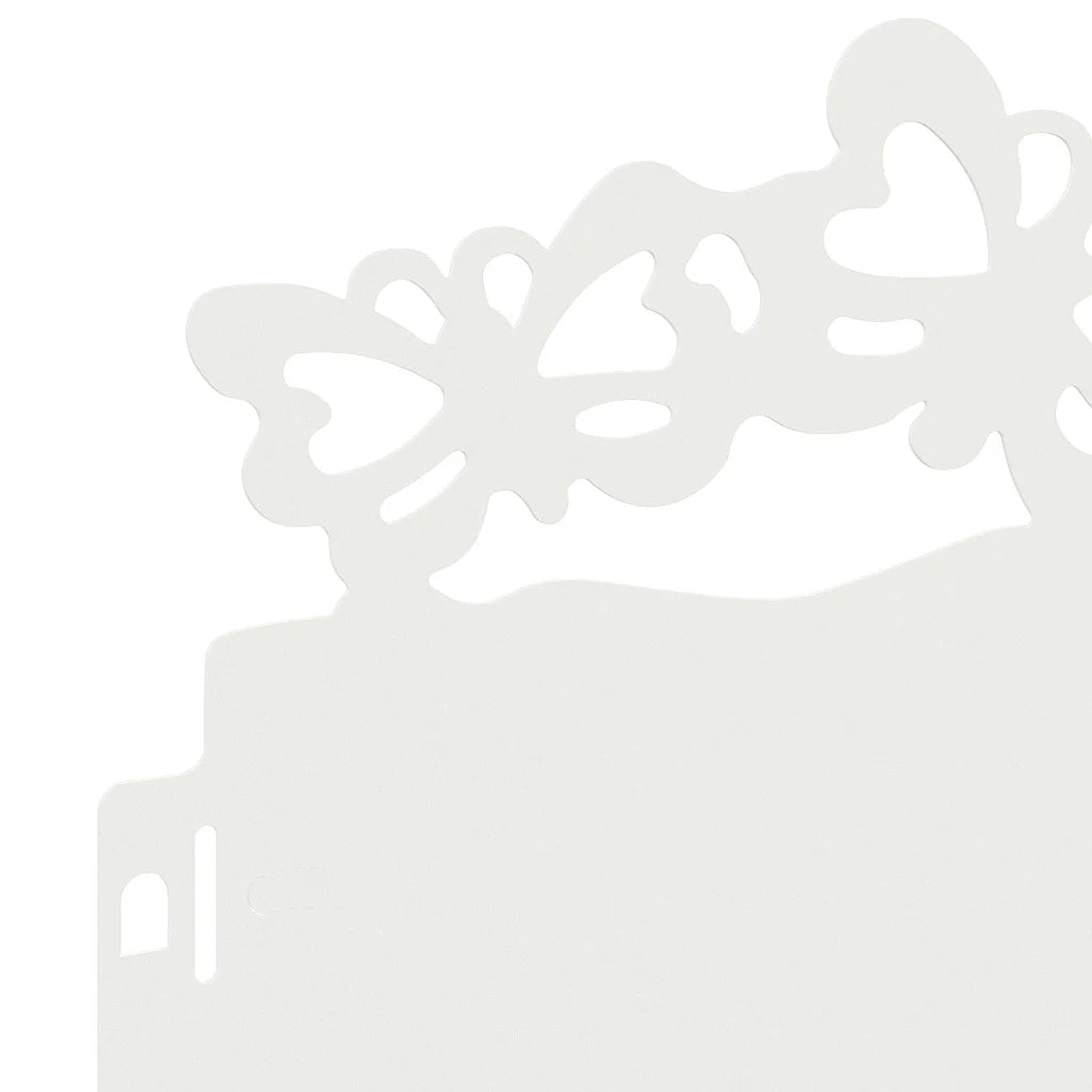 Bordure per prato 30 pcs Bianco 103 x 0,05 x 22 cm Acciaio
