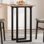 Tavolo da Pranzo Telaio a O 50x50x75,5 cm Legno Pino e Acciaio