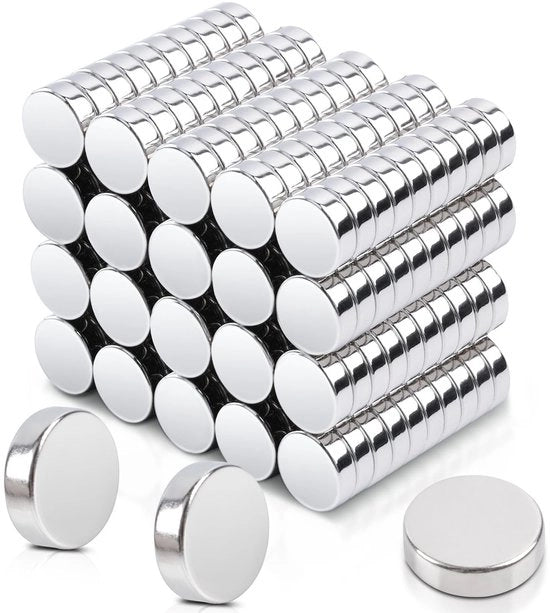 200 Pezzi 10x3mm, Extra Forti, Rondi, Mini, Ideali per Tavole Magnetiche, Frigoriferi, Tabelloni, Pannelli Whiteboard, Pannelli di Punti, Ufficio