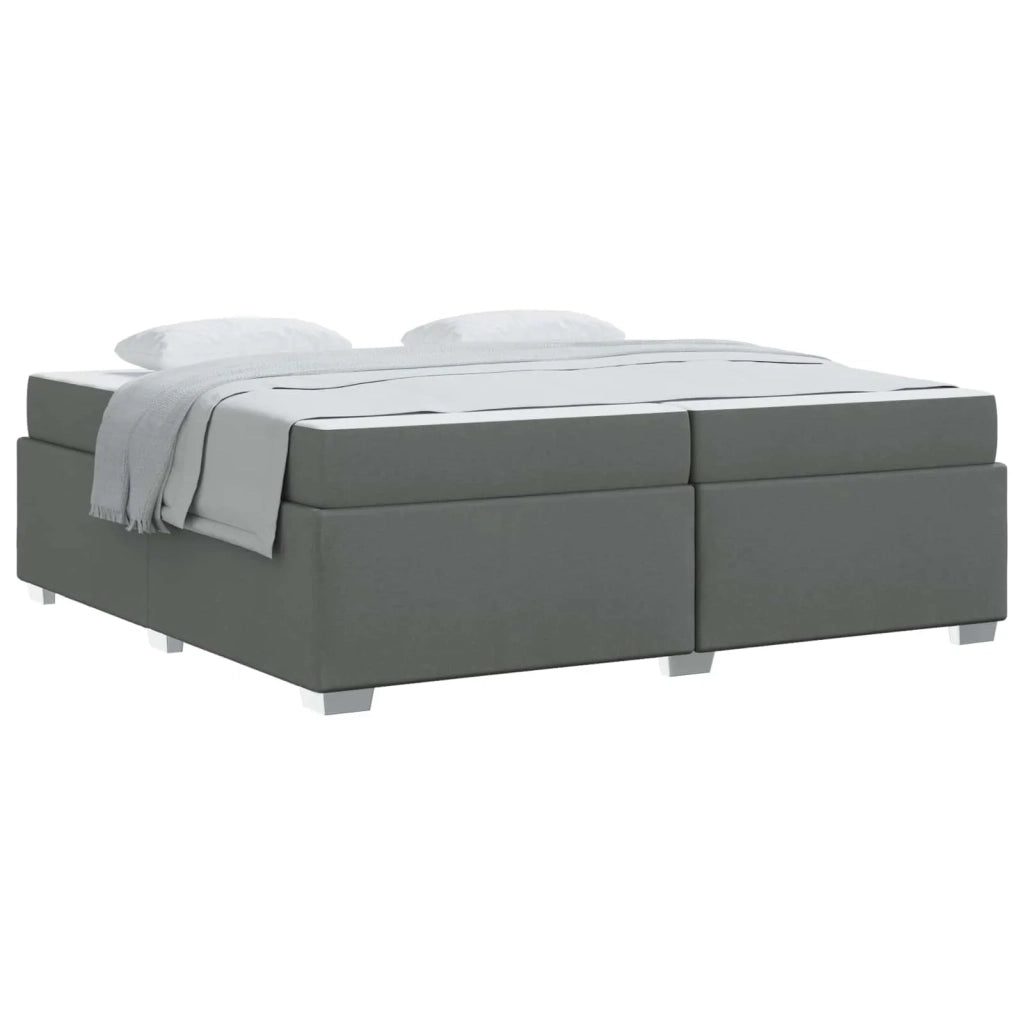 Struttura del letto Grigio scuro 200 x 200 cm Tessuto
