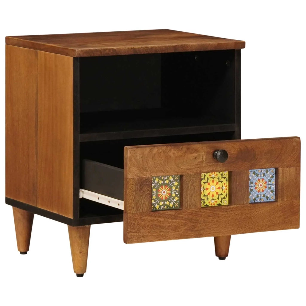 Armadio da Notte con cassetto Marrone 40 x 33 x 46 cm