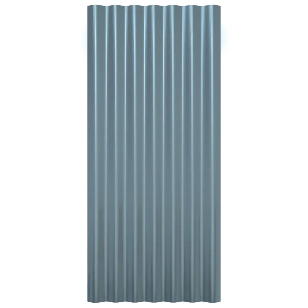 Pannelli Tetto 36pz Acciaio Verniciato a Polvere Grigio 80x36cm cod mxl 75889