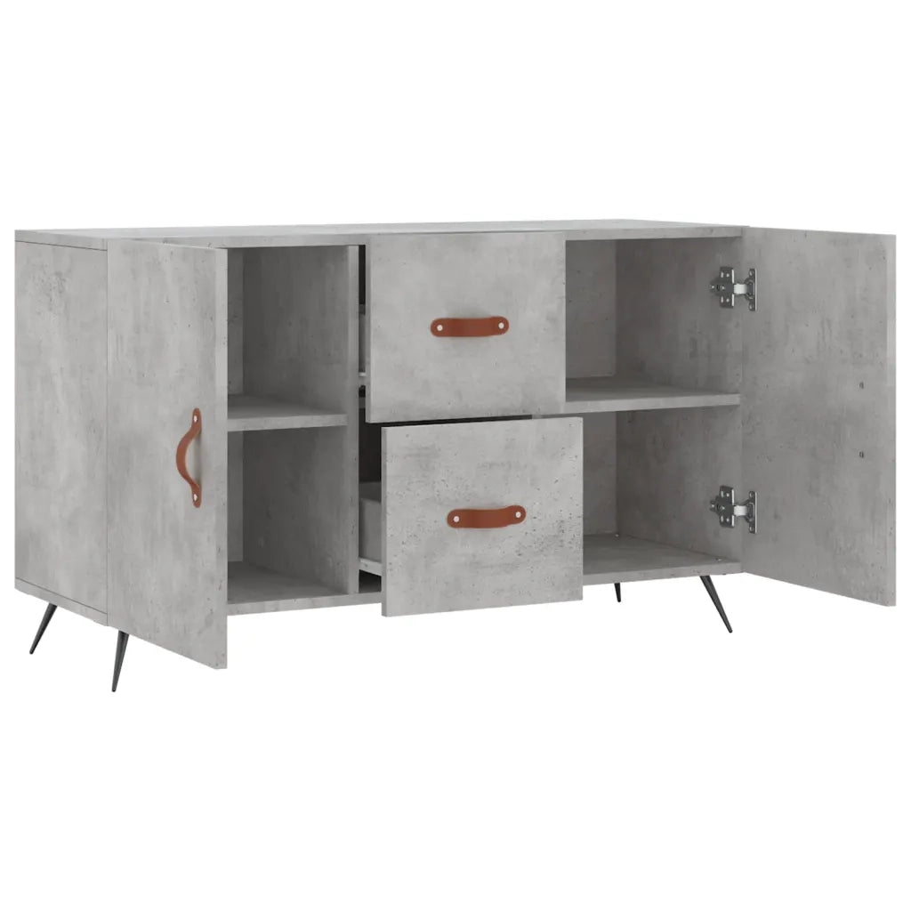 Credenza-Buffet-Armadio da cucina Grigio Cemento 100x36x60 cm in Legno Multistrato 571719